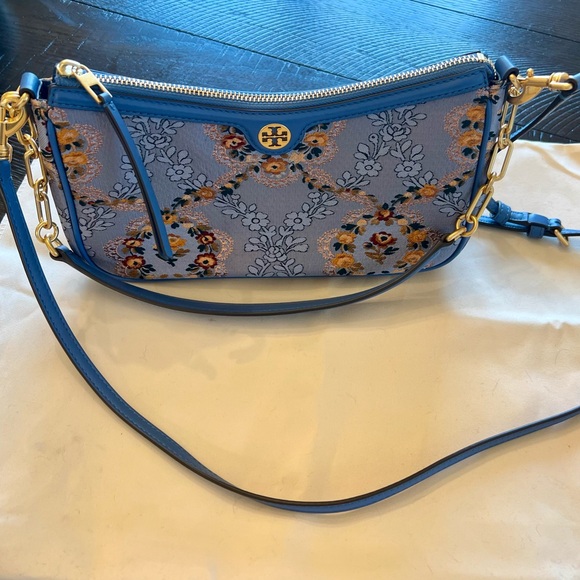 Authentic Tory Burch Monogram Brocade Studio Bag - Picture 9 of 10